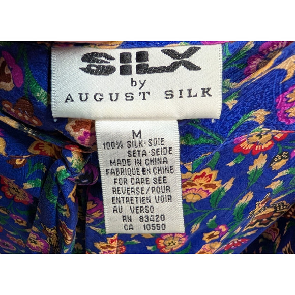 Vintage 90s Y2K Silk Blue Ditsy Floral Babydoll Coquette Boho Slip Mini Dress MD - Picture 4 of 6